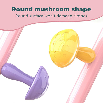 Kids Floor-Standing Coat Rack With Mushroom Hooks High-Carbon Steel