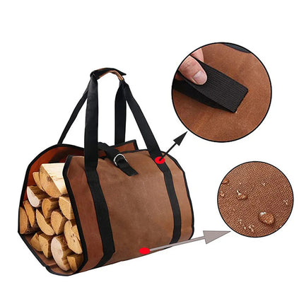 Firewood Carrier Log Carrier Tote Bag Canvas Wood Carrying Bag Outdoor Camping