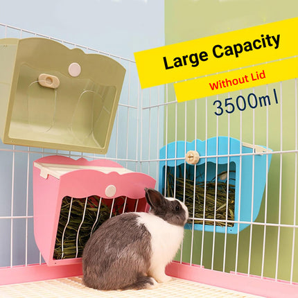 Rabbit Guinea Pig Hay Feeder Rack Internal External Fixed Grass Feeding Basin
