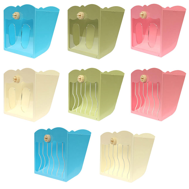 Rabbit Guinea Pig Hay Feeder Rack Internal External Fixed Grass Feeding Basin