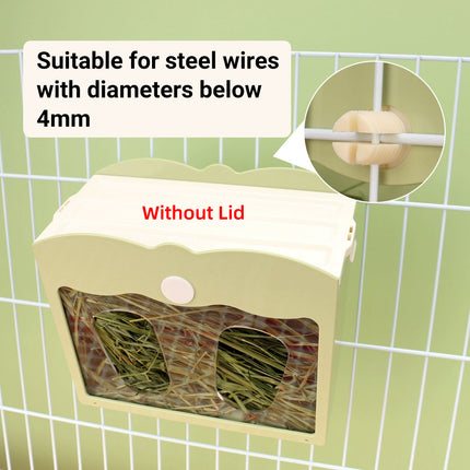 Rabbit Guinea Pig Hay Feeder Rack Internal External Fixed Grass Feeding Basin