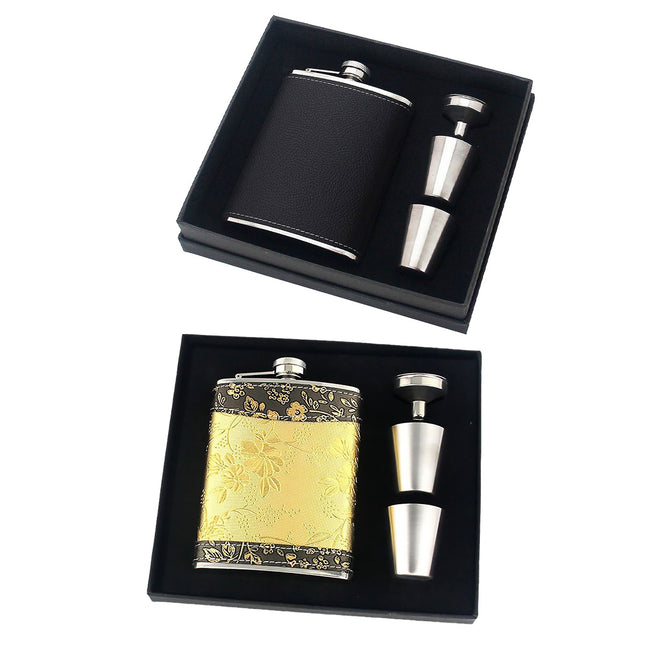 8oz Stainless Steel Wine Flask Portable Flat Metal Outdoor Bottle Gift Set Use