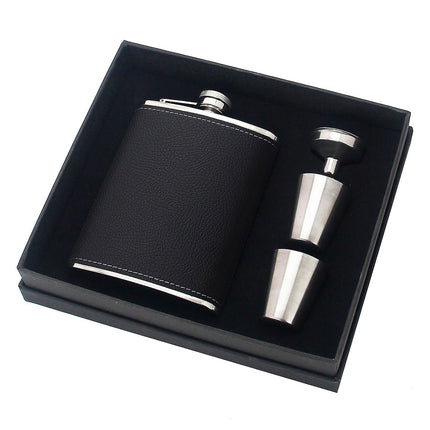8oz Stainless Steel Wine Flask Portable Flat Metal Outdoor Bottle Gift Set Use