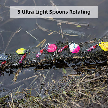 2.2g Spinner Baits Fishing Lures Kit for Trout Bass Freshwater Fishing Tackle