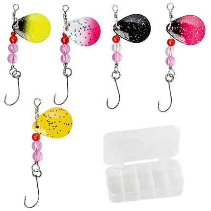 2.2g Spinner Baits Fishing Lures Kit for Trout Bass Freshwater Fishing Tackle