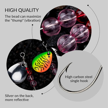 2.2g Spinner Baits Fishing Lures Kit for Trout Bass Freshwater Fishing Tackle