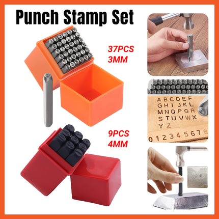 Punch Stamp Set 3/4MM Steel Letter Number Stamping Tool Kit Durable Sturdy