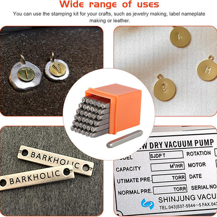 Punch Stamp Set 3/4MM Steel Letter Number Stamping Tool Kit Durable Sturdy
