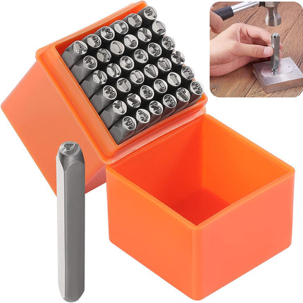 Punch Stamp Set 3/4MM Steel Letter Number Stamping Tool Kit Durable Sturdy