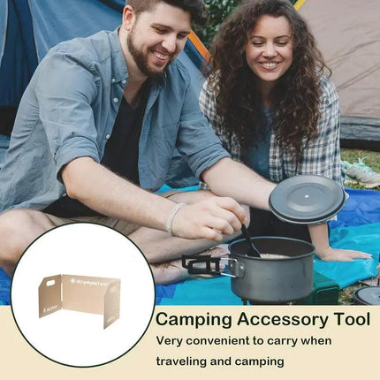 Outdoor Camping Tri Fold Board Portable Folding Windproof Windshield Protector