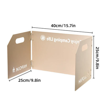 Outdoor Camping Tri Fold Board Portable Folding Windproof Windshield Protector