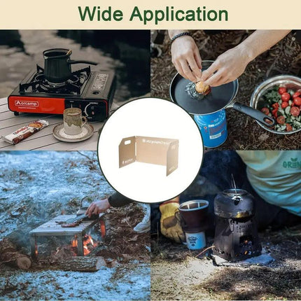 Outdoor Camping Tri Fold Board Portable Folding Windproof Windshield Protector