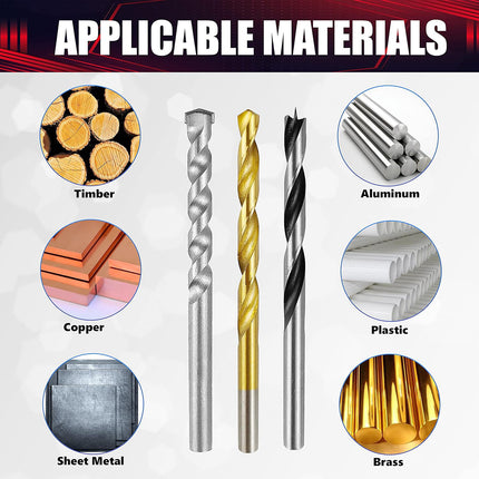 100Pcs MultiFunctional Drill Bit Set Woodworking Carpenter Tools For DIY Use