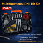 100Pcs MultiFunctional Drill Bit Set Woodworking Carpenter Tools For DIY Use