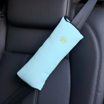 1/2× Soft Plush Car Shoulder Pad and Cushion Pillow for Travel Comfort