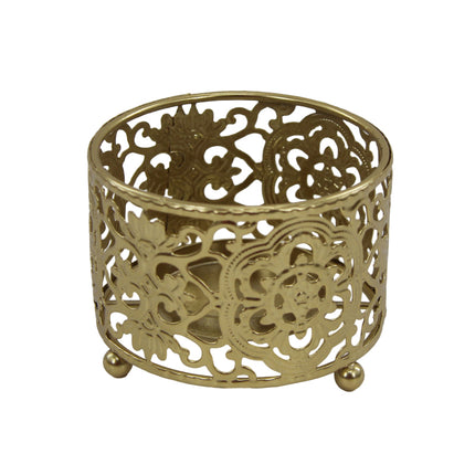 4PCS Hollow Candle Tray Iron Cutout Romantic for Home Wedding Party Decor Use