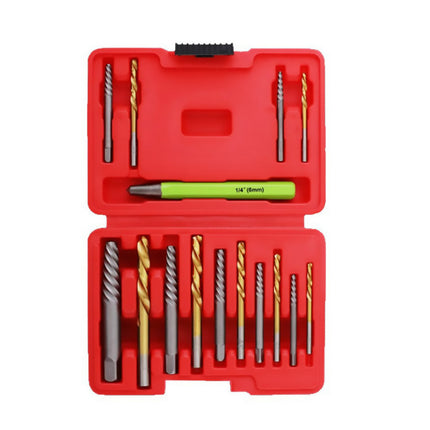 15Pcs Multi Function Drill Bit Stripped Screw Extractor Bolt Screw Remover Set