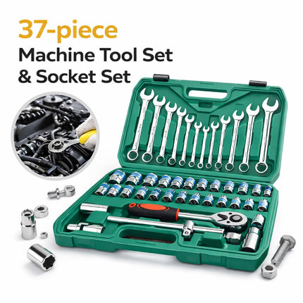 37Pcs Car Repair Wrench Socket Tool Set Automotive Garage Professional Mechanic