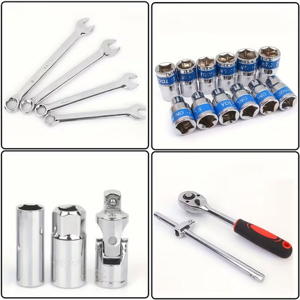 37Pcs Car Repair Wrench Socket Tool Set Automotive Garage Professional Mechanic
