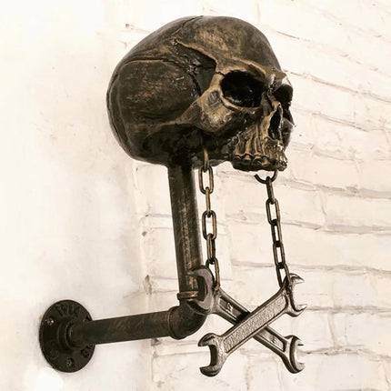 Motorbike Helmet Holder Wall Mount Helmet Rack Helmet Stand Skull Head Holder