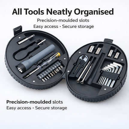 29 Piece Tire Shape Tool Set Household Hardware Kit Creative Gift Car Man Tools