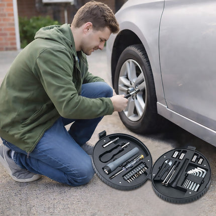 29 Piece Tire Shape Tool Set Household Hardware Kit Creative Gift Car Man Tools