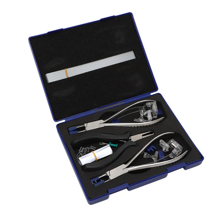 Rimless Glasses Repair Tool Pliers Set Double Rubber Plug Eyeglass Accessories