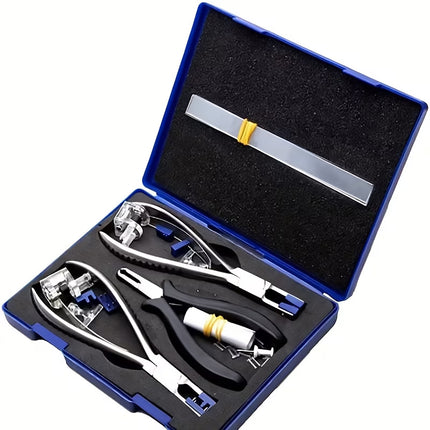 Rimless Glasses Repair Tool Pliers Set Double Rubber Plug Eyeglass Accessories