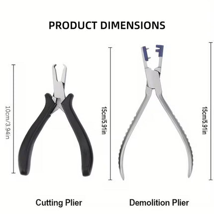 Rimless Glasses Repair Tool Pliers Set Double Rubber Plug Eyeglass Accessories