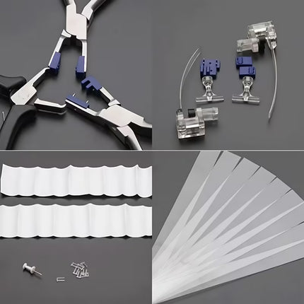 Rimless Glasses Repair Tool Pliers Set Double Rubber Plug Eyeglass Accessories