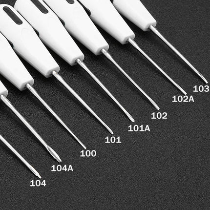 8Pcs/Set Dental Elevator Instrument Set Stainless Steel Luxating Kit With Handle
