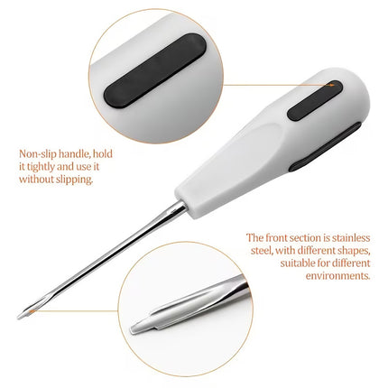 8Pcs/Set Dental Elevator Instrument Set Stainless Steel Luxating Kit With Handle
