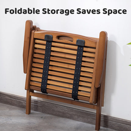 Bamboo Portable Foldable Chair With Backrest Breathable Sturdy Easy Storage