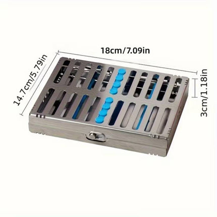 10 Piece Stainless Steel Dental Sterilizer Tool Case For Dentist Autoclave Use