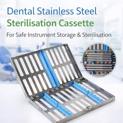 10 Piece Stainless Steel Dental Sterilizer Tool Case For Dentist Autoclave Use