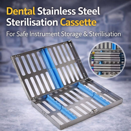 10 Piece Stainless Steel Dental Sterilizer Tool Case For Dentist Autoclave Use