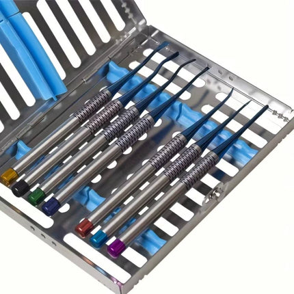 10 Piece Stainless Steel Dental Sterilizer Tool Case For Dentist Autoclave Use