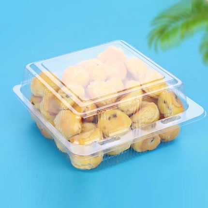 100PCS Transparent Pastry Box Hamburger Cake Box Bakery Packaging Container