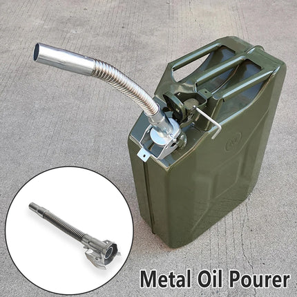 Stainless Steel Oil Pourer Oil Nozzle Tube Metal Material Bendable Press Lid