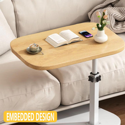 Adjustable Small C Shaped Side Table for Sofa Modern End Table Height