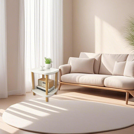 Small Coffee Table Simple Two Layer Mini Table Living Room Side Table Compact