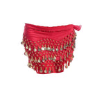 1X 3Rows Belly Dance Dancing Hip Scarf Belt Chain Skirt Golden Tone 98 Coin Bead - Aimall