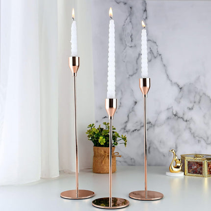 3PCS Simple Metal Candle Holder Decoration Rustproof Home Living Room Tabletop