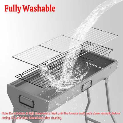 Large Outdoor Folding Barbecue Grill Portable BBQ Grilling Rack Cooking Stand