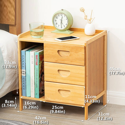 Drawer Bedroom Nightstand With Drawer Large Storage Stable Structure SpaceSaving