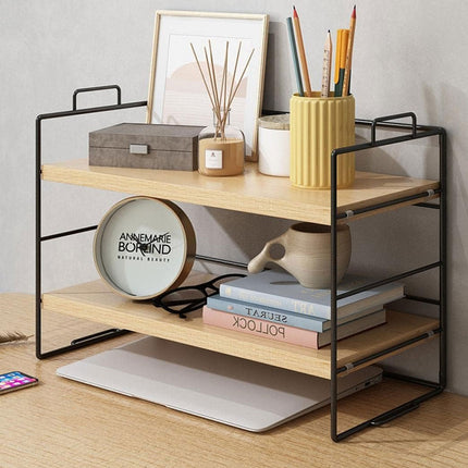 Table Top Desk Shelf Standard Model 2-Layer Office Desk Arrangement Shelf