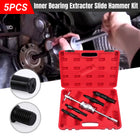 5PCS Inner Hole Bearing Extractor Slide Hammer Kit for Car Moto Repair Removal