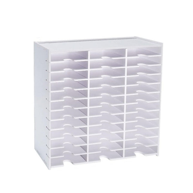 36 Compartment Storage Rack Desktop Organiser CD Stamp Ink Pad 33 x 8.4 x 33cm
