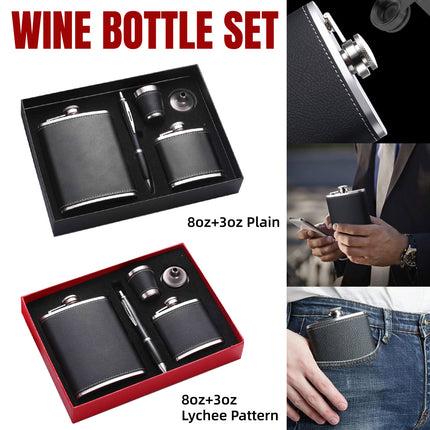Wine Pot Stainless Steel Portable Flat Bottle Outdoor Small Flask For Travel