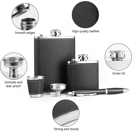 Wine Pot Stainless Steel Portable Flat Bottle Outdoor Small Flask For Travel